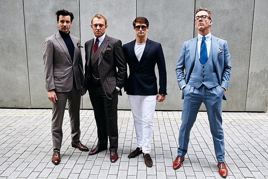 Group of stylish men photographed by Jon Bradley